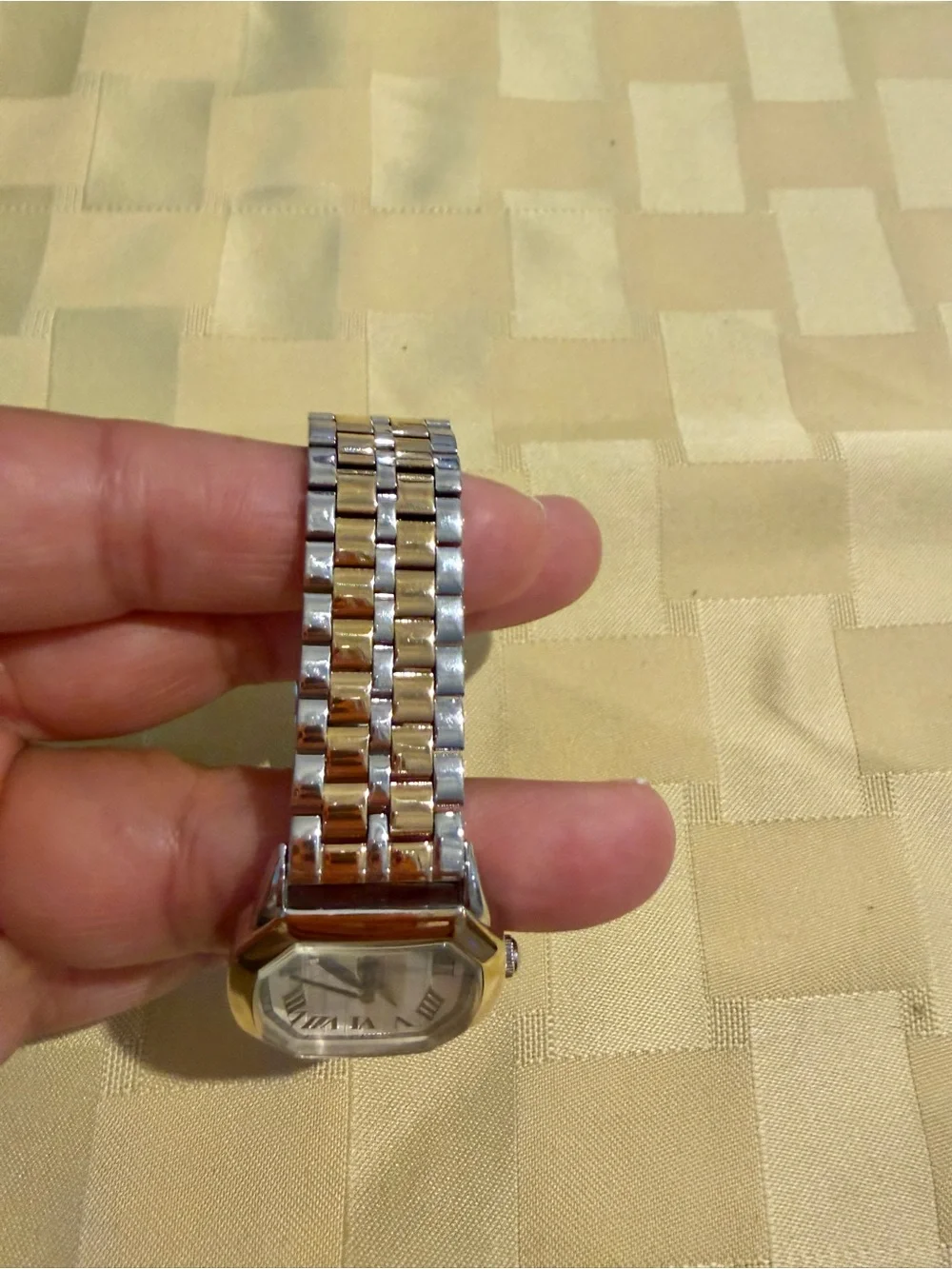 Fossil Two-Tone Silver and Gold Roman Dial Watch